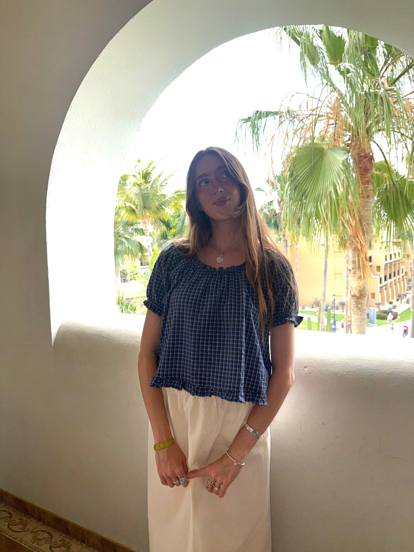 Capri Plaid Top