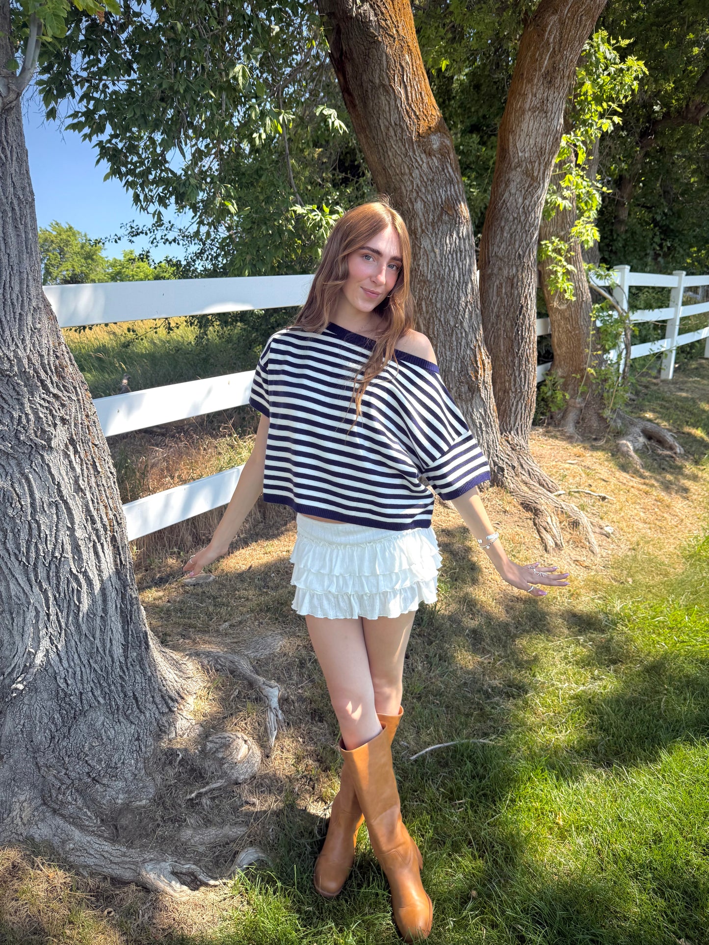 Striped Coastal Sweater Top
