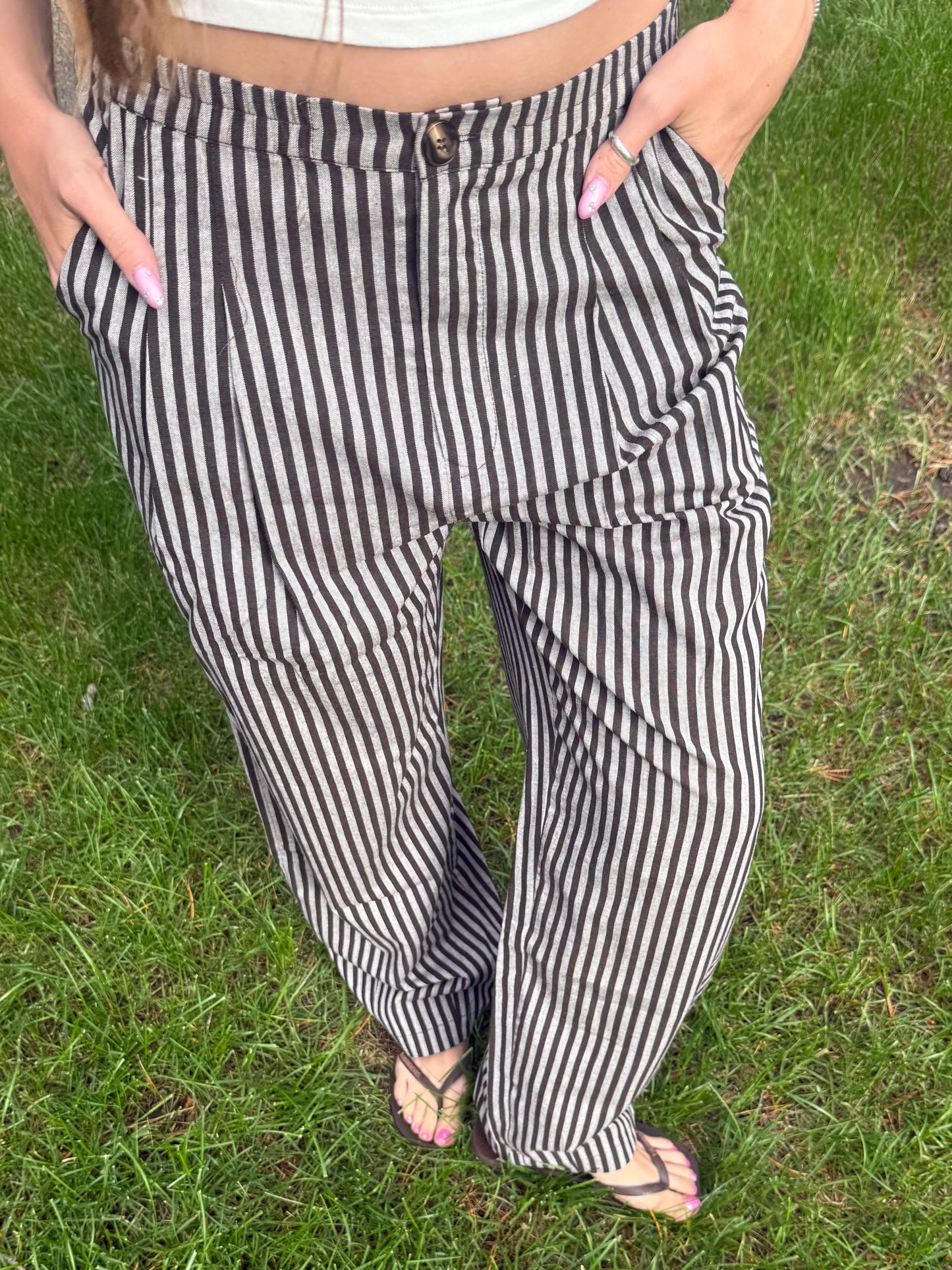 Chocolate Striped Trousers
