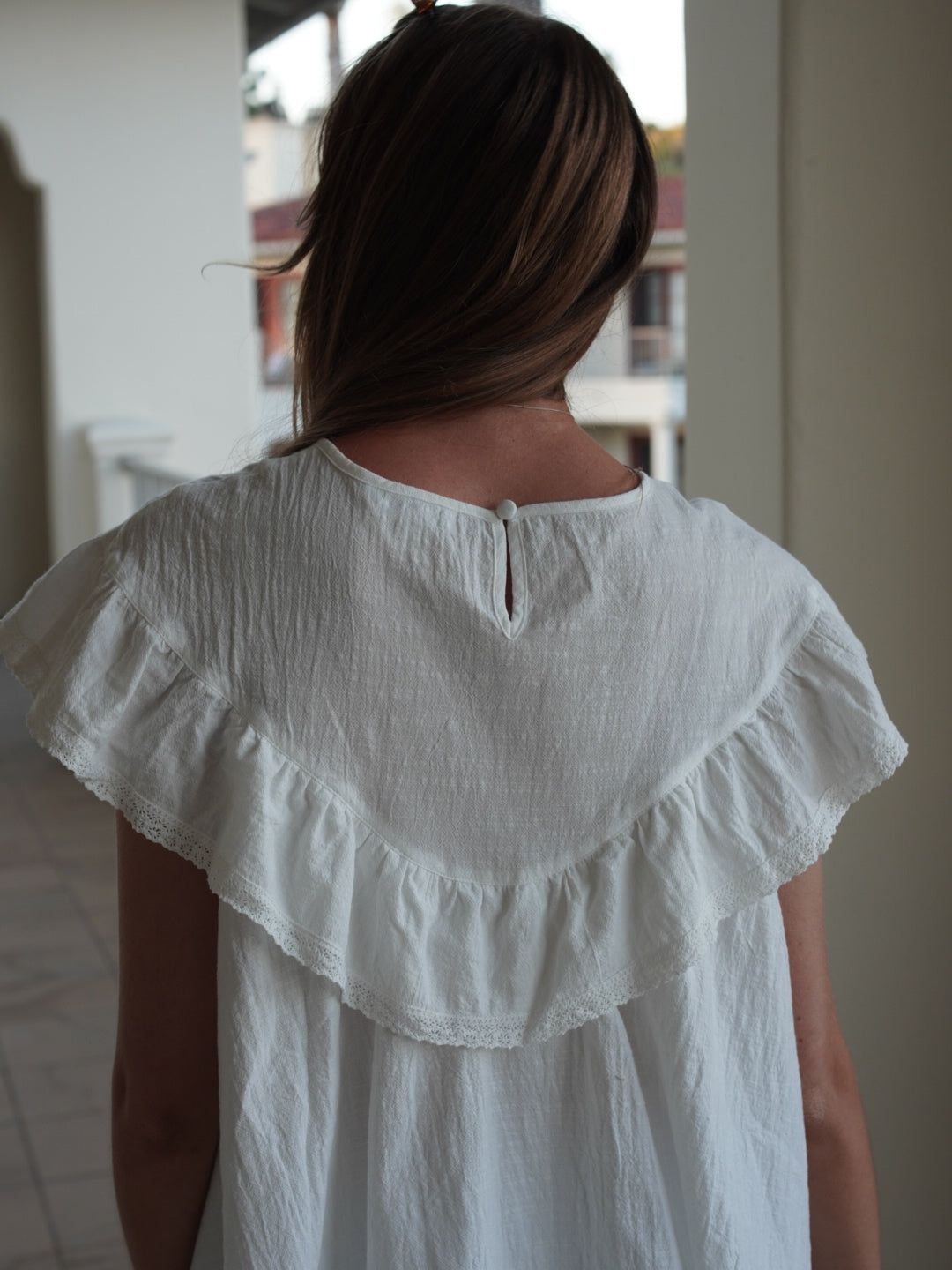 Santorini Ruffle Top