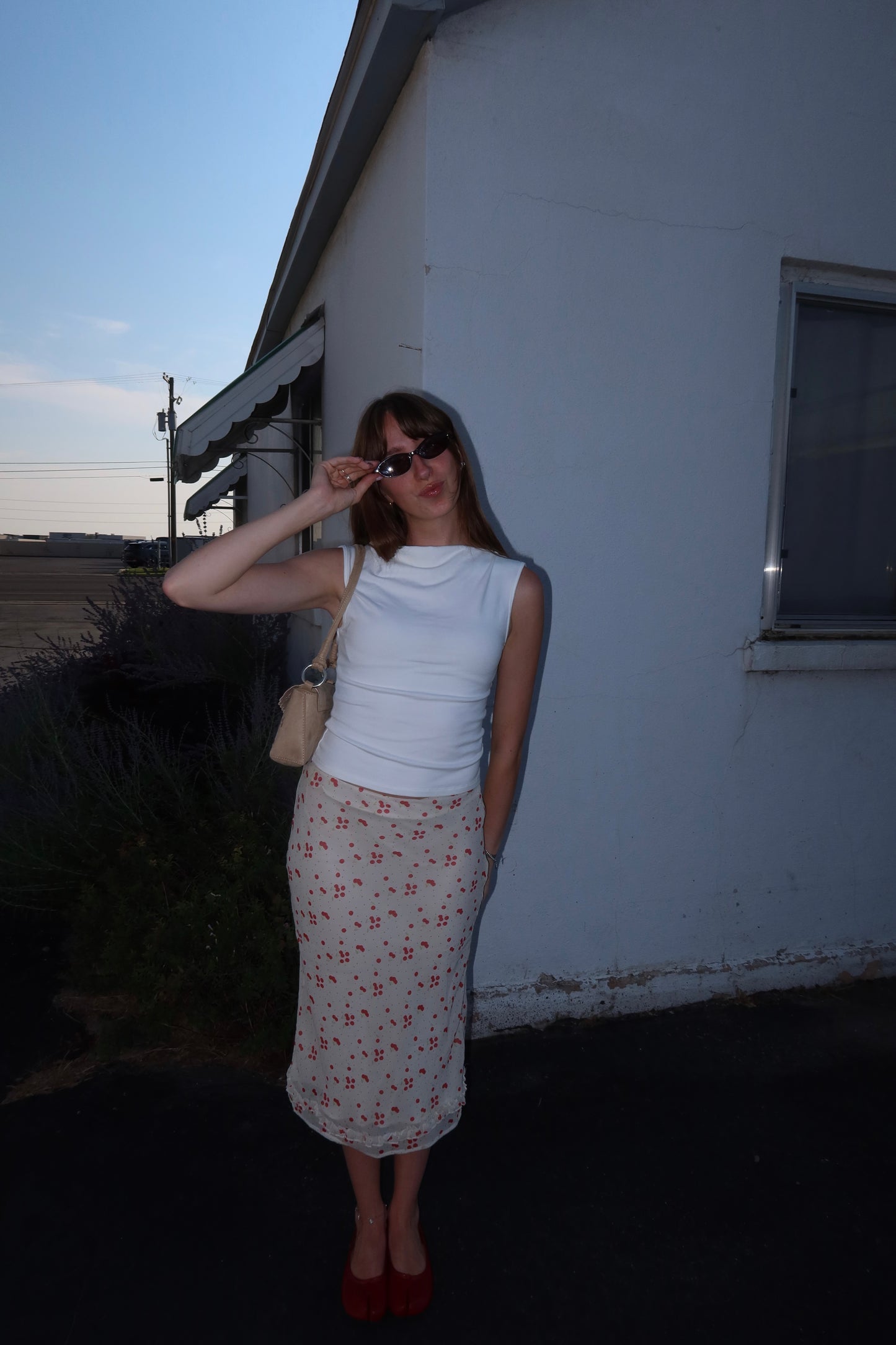 Saint Tropez Cowl Neck Open Back Tank