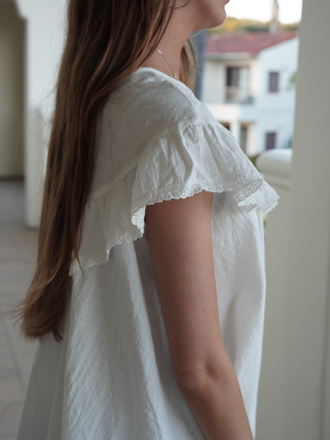 Santorini Ruffle Top