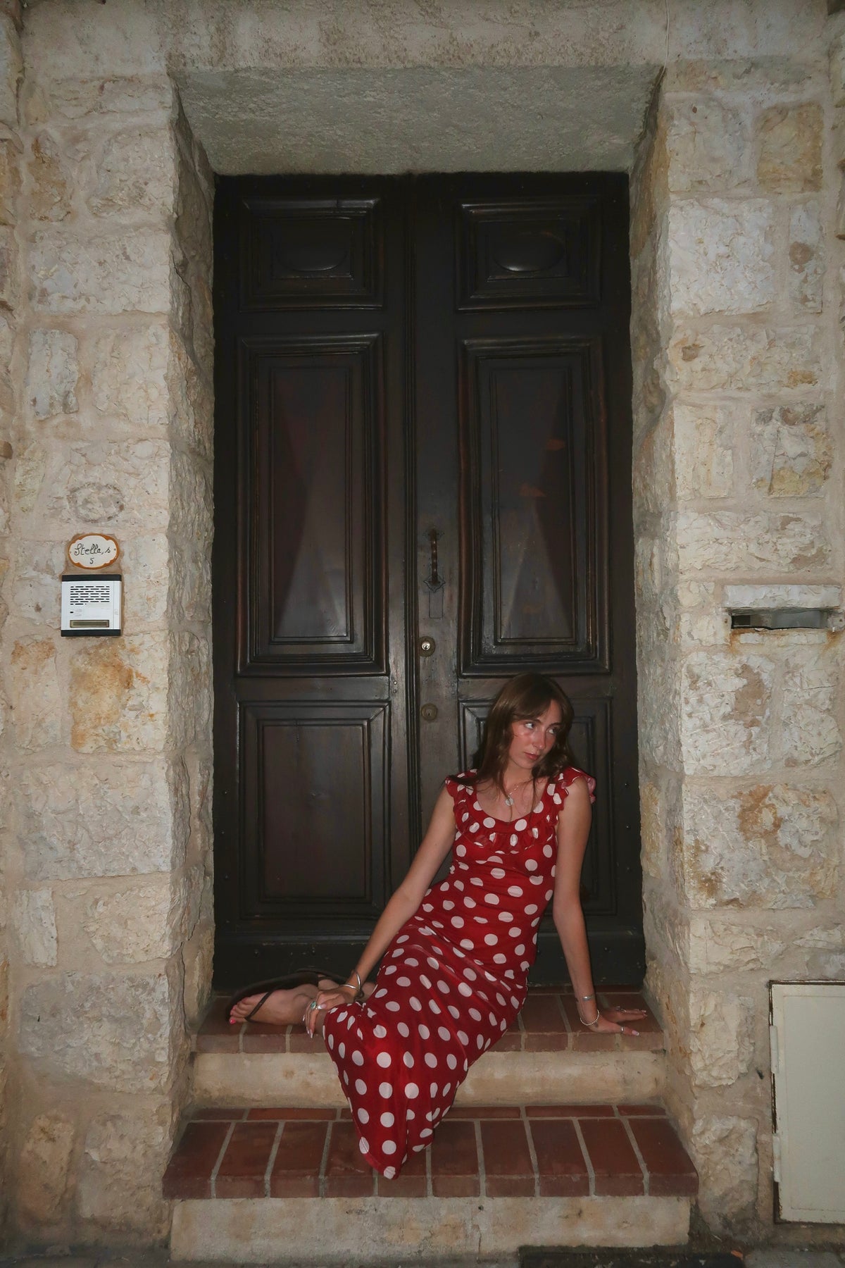 The XOXO Red Polka Dot Maxi Dress