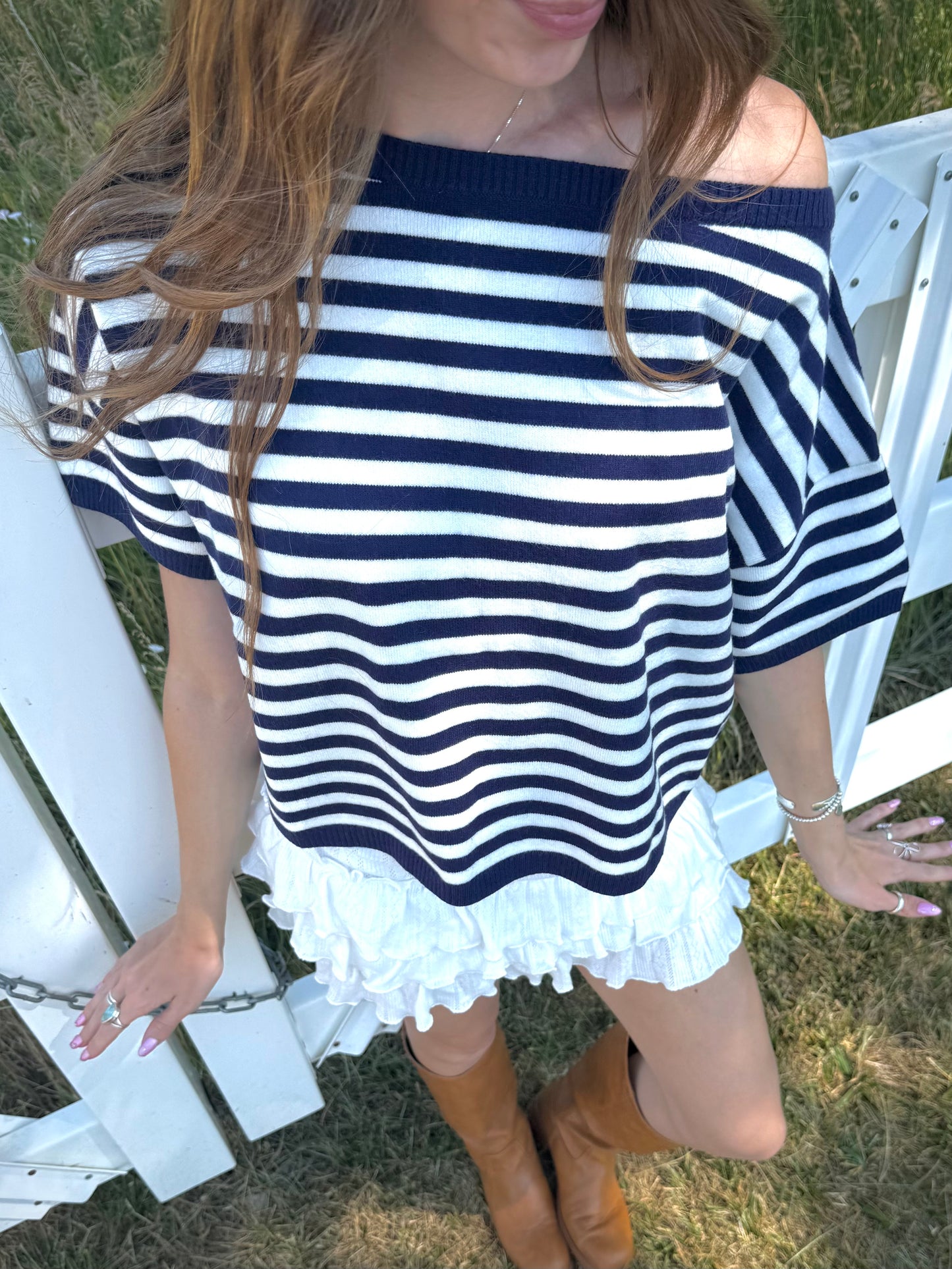 Striped Coastal Sweater Top