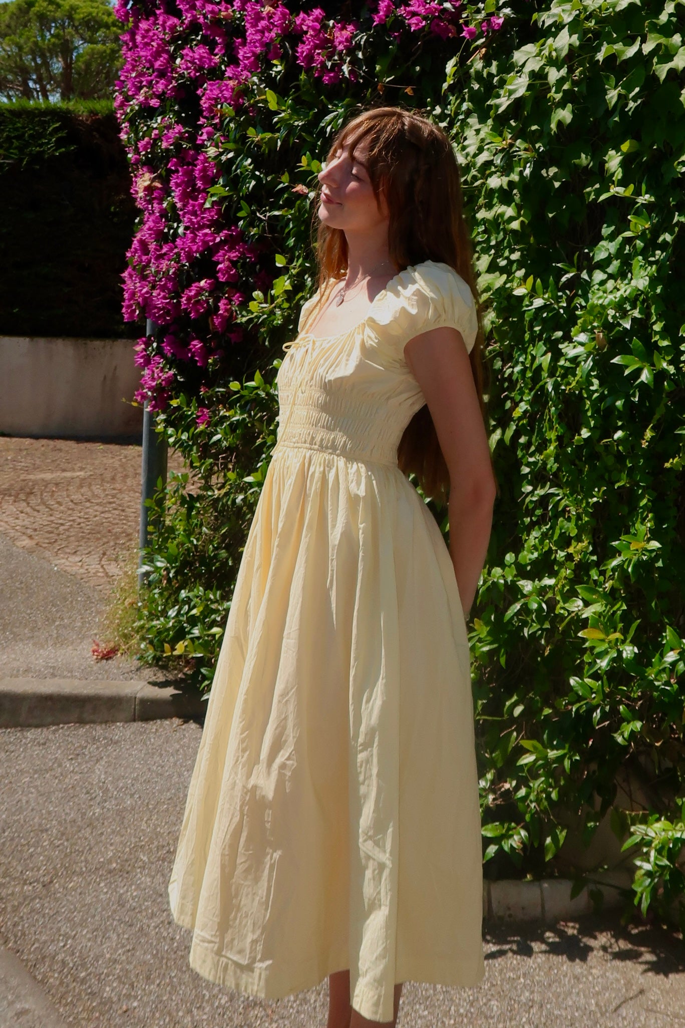 Goldie Butter Yellow Midi Dress