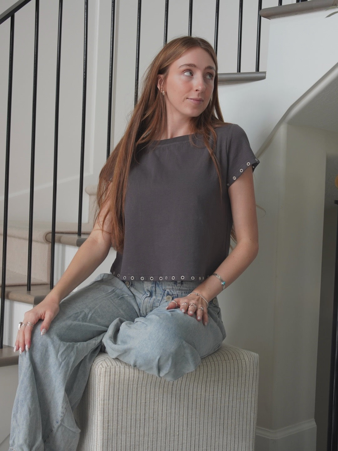 Rikki Grommet Top // Charcoal