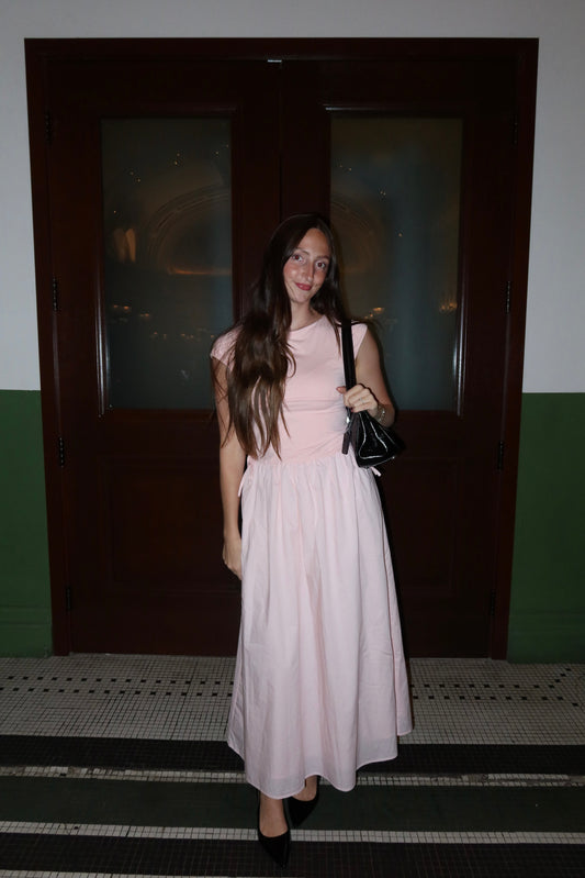 Emerson Pink Drop Waist Dress