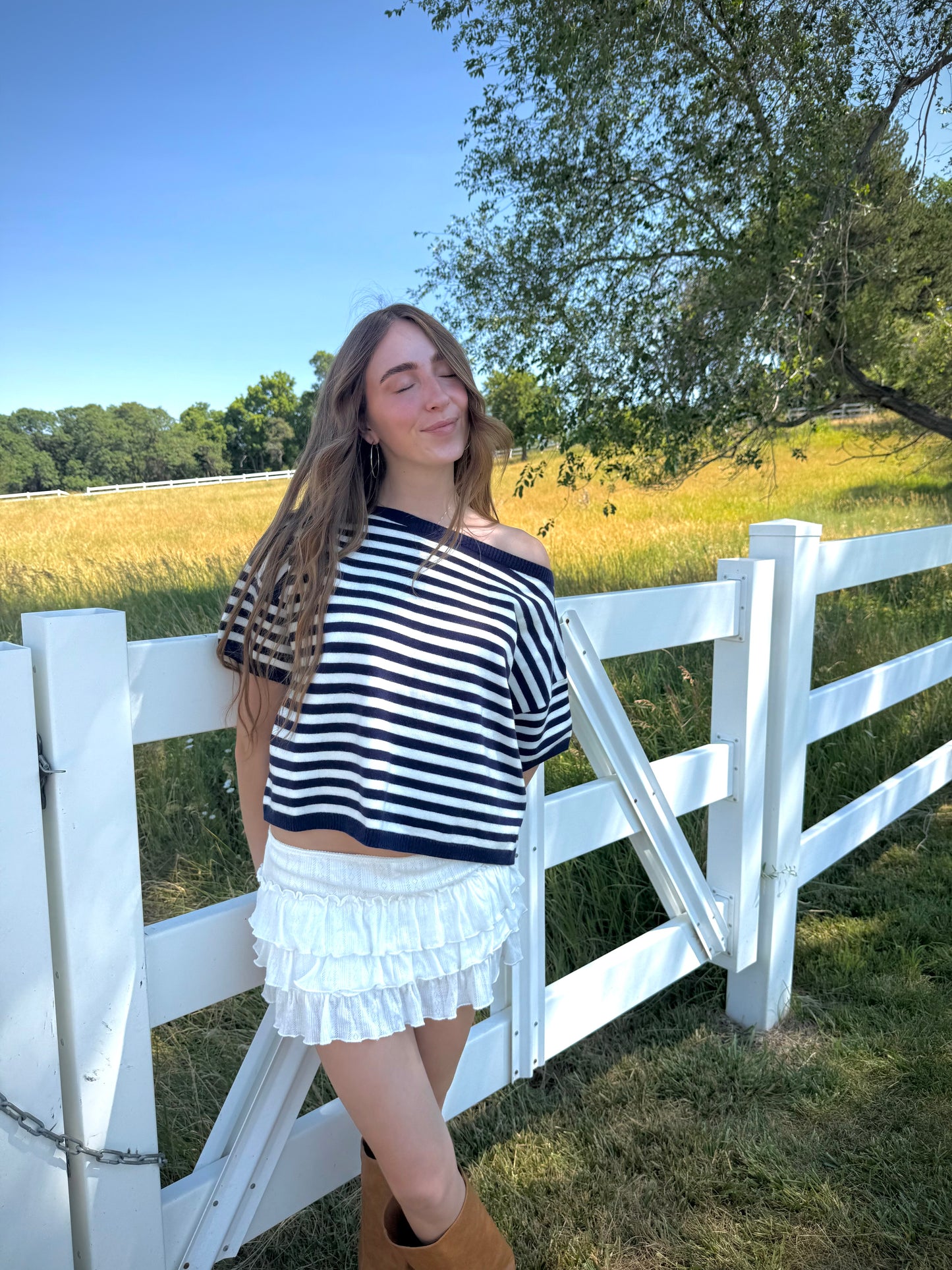 Striped Coastal Sweater Top