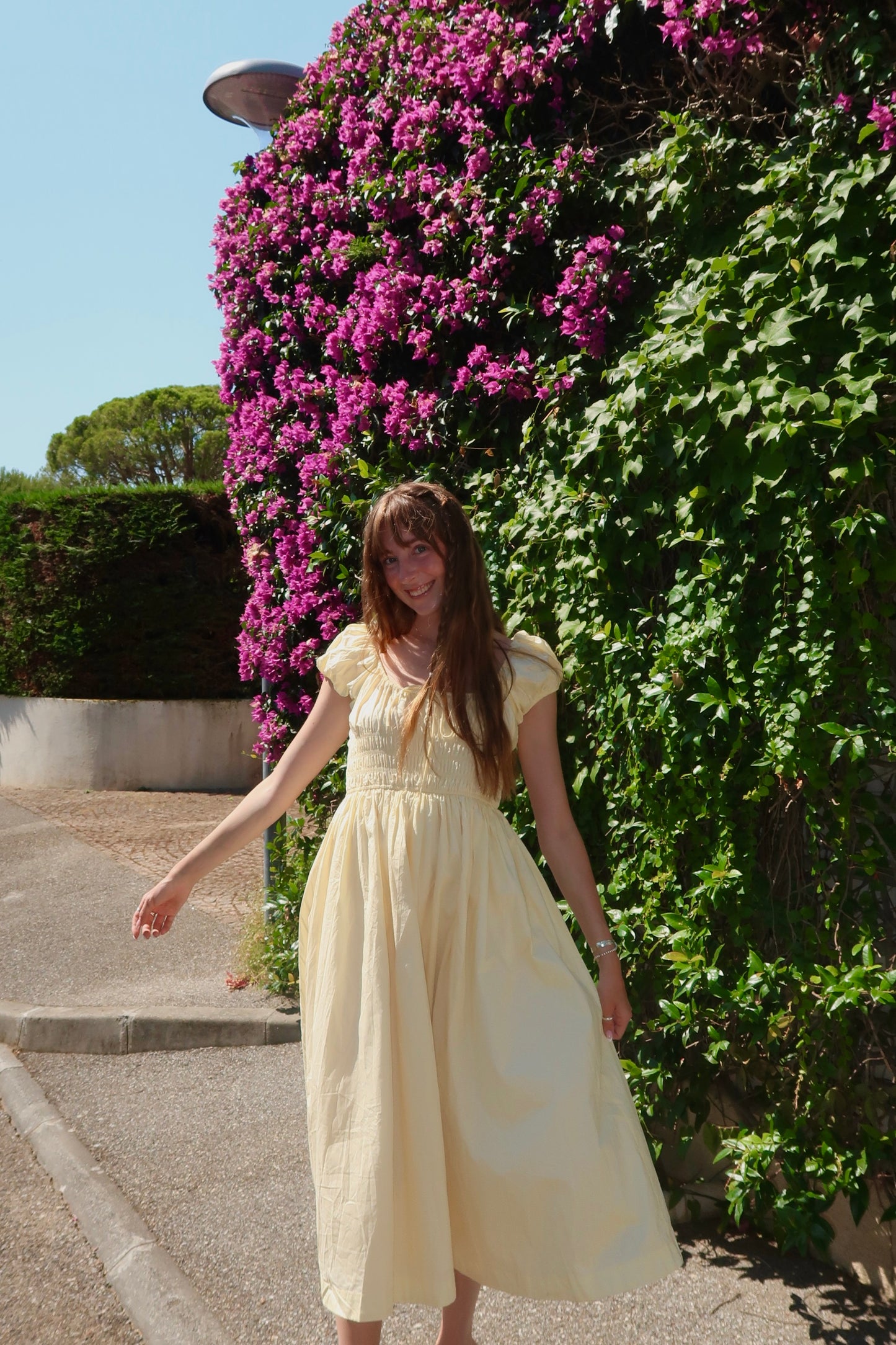 Goldie Butter Yellow Midi Dress