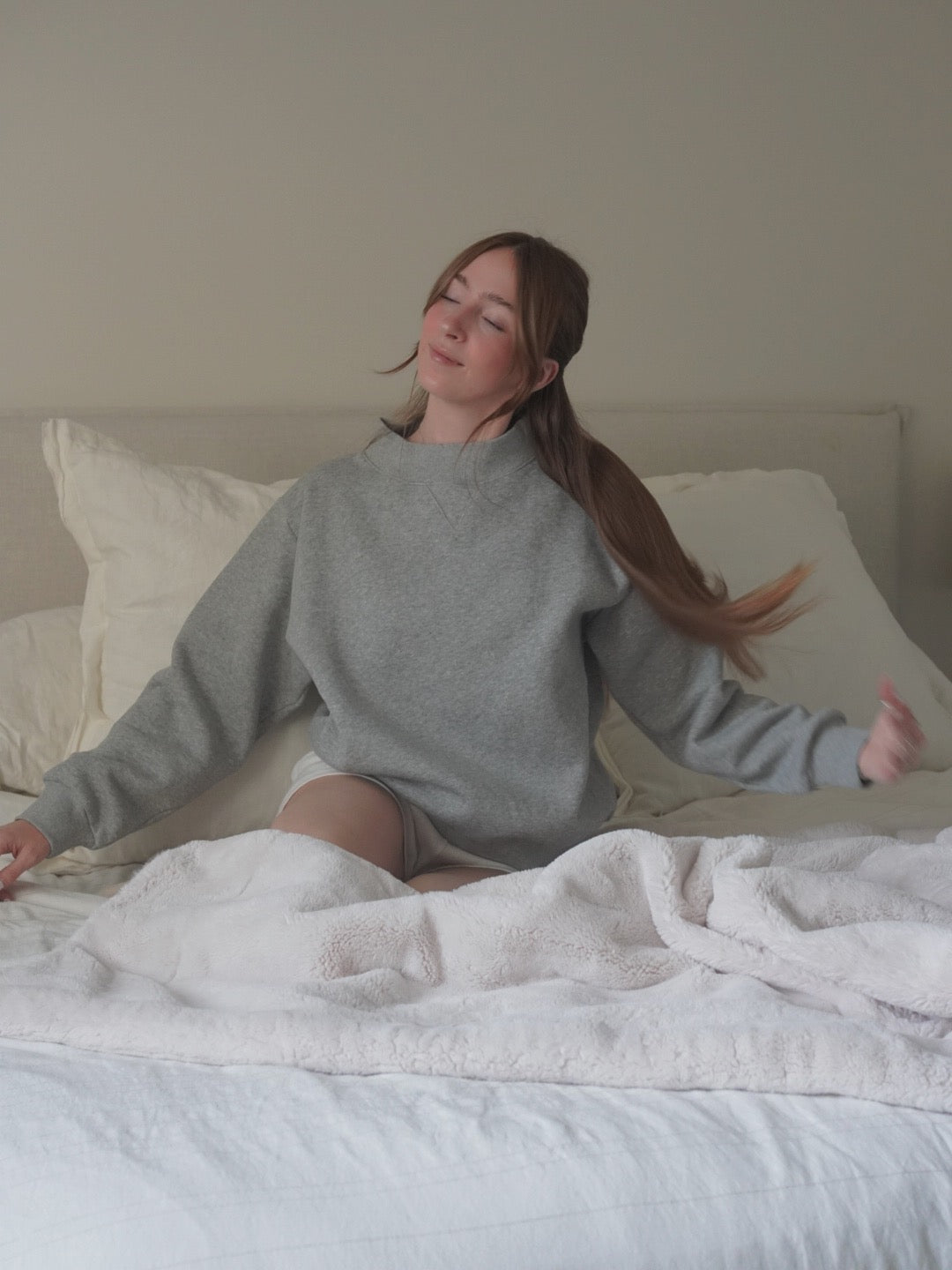 Cozy Mock Neck // Heather Grey