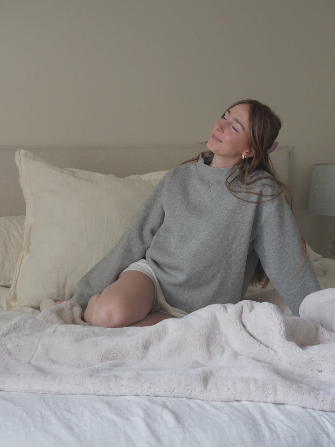 Cozy Mock Neck // Heather Grey