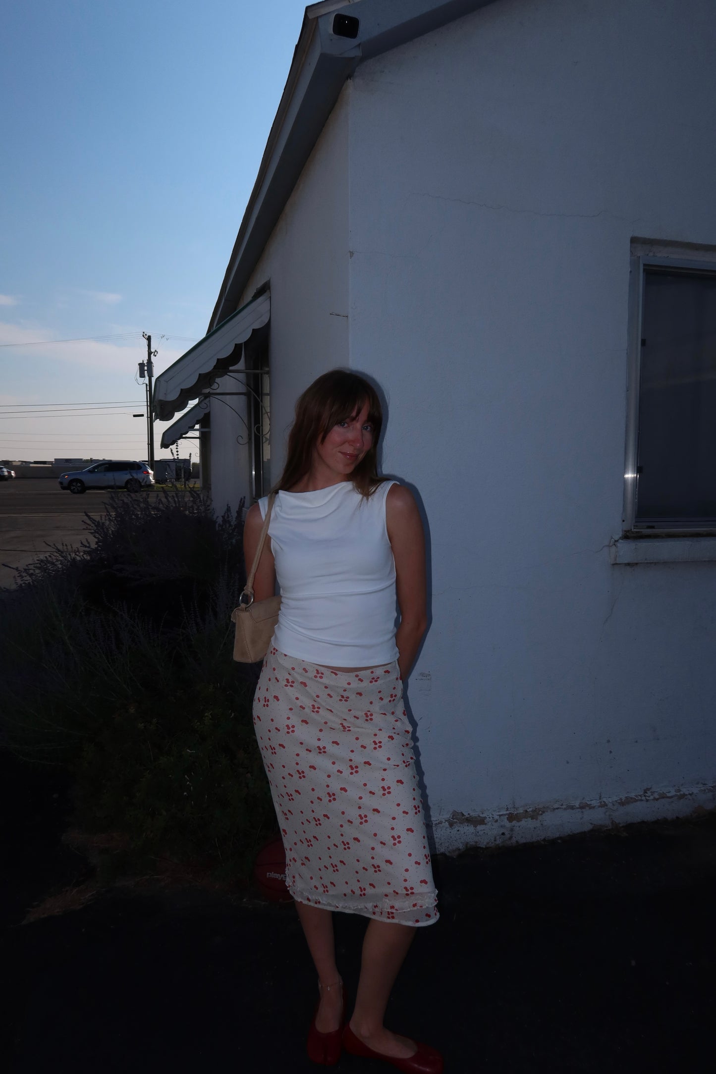 Saint Tropez Cowl Neck Open Back Tank