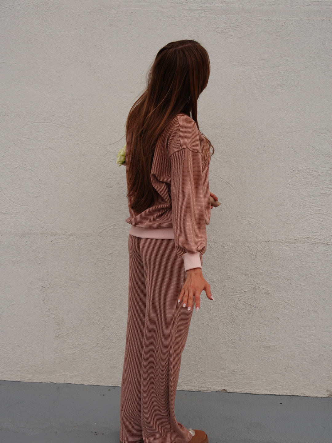 Mabel Striped Mock Neck Set