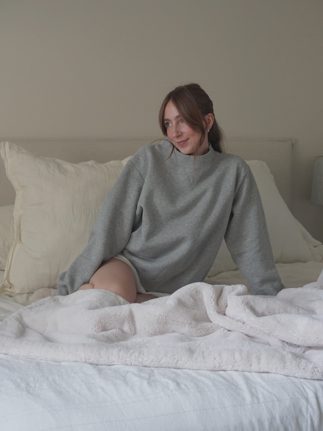 Cozy Mock Neck // Heather Grey