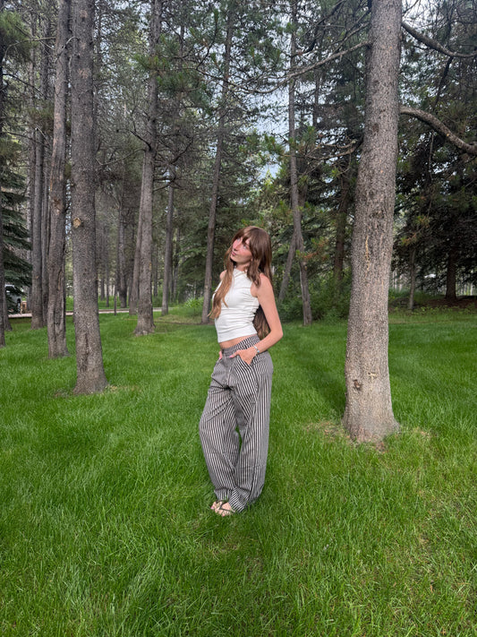 Chocolate Striped Trousers