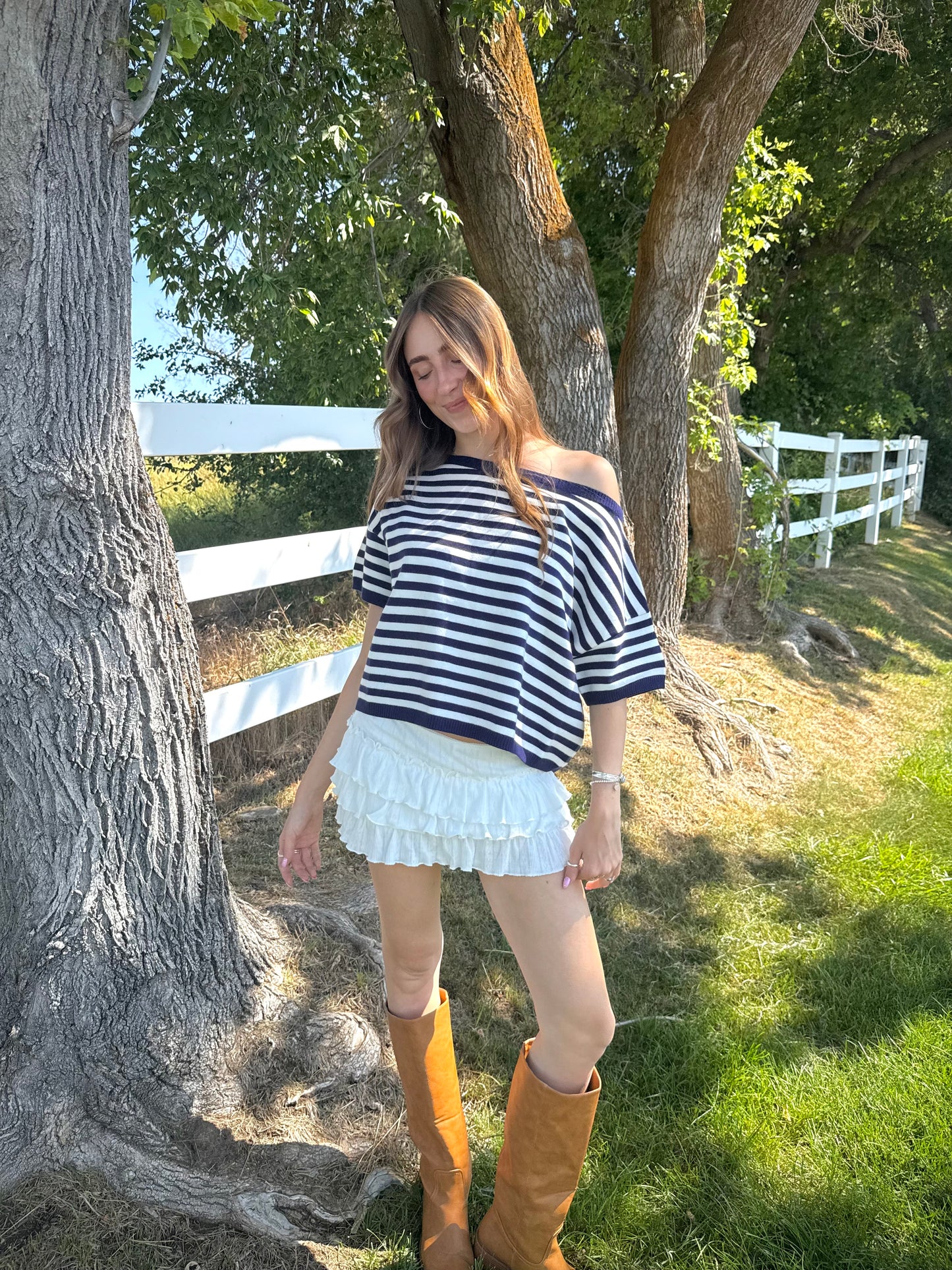 Striped Coastal Sweater Top