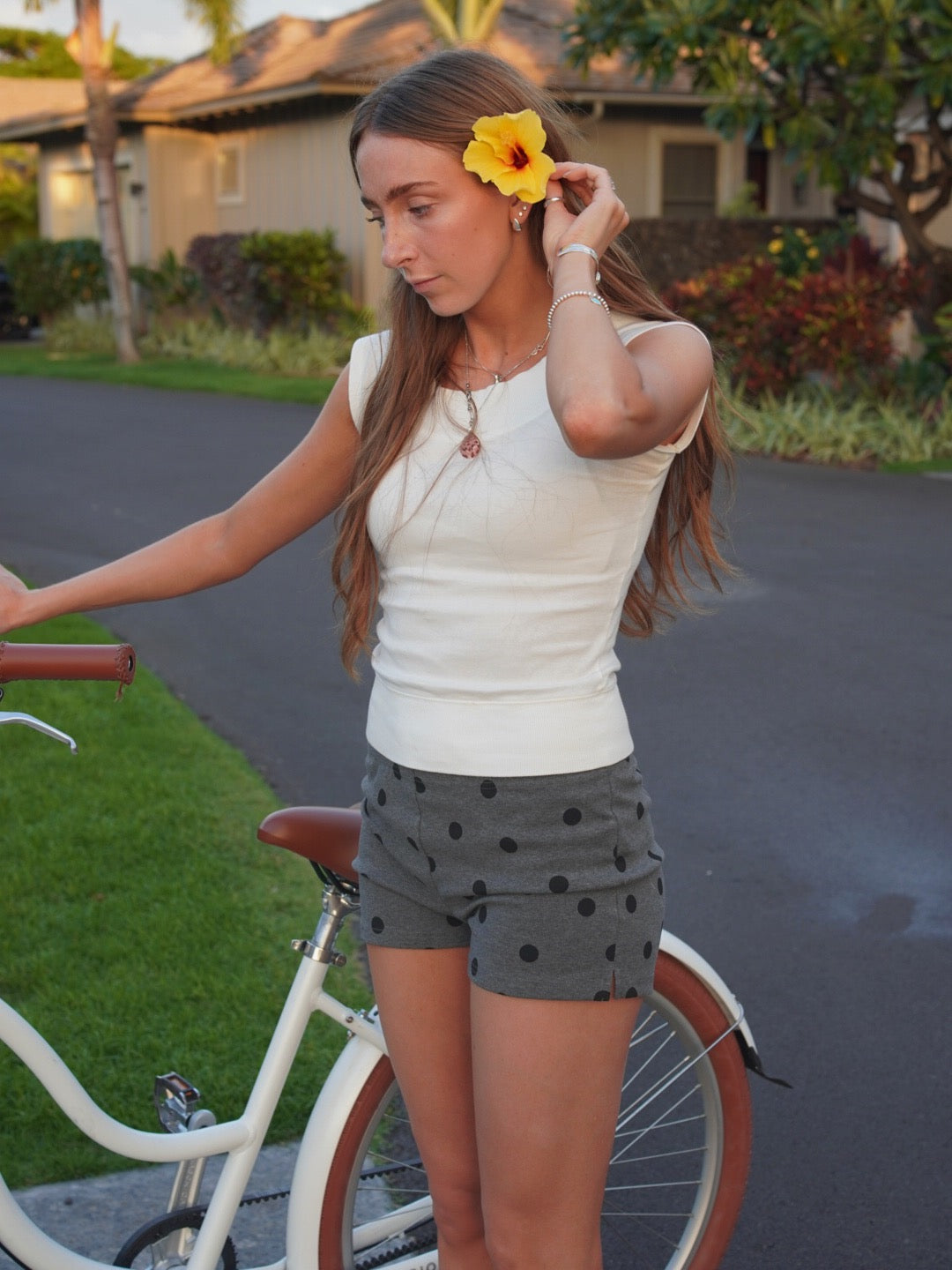 Coco-Dot Shorts // Grey