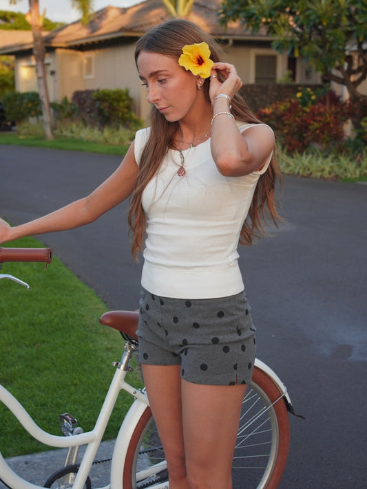 Coco-Dot Shorts in Grey