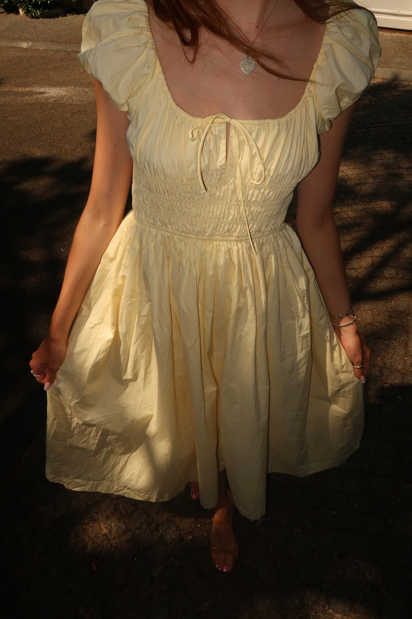 Goldie Butter Yellow Midi Dress