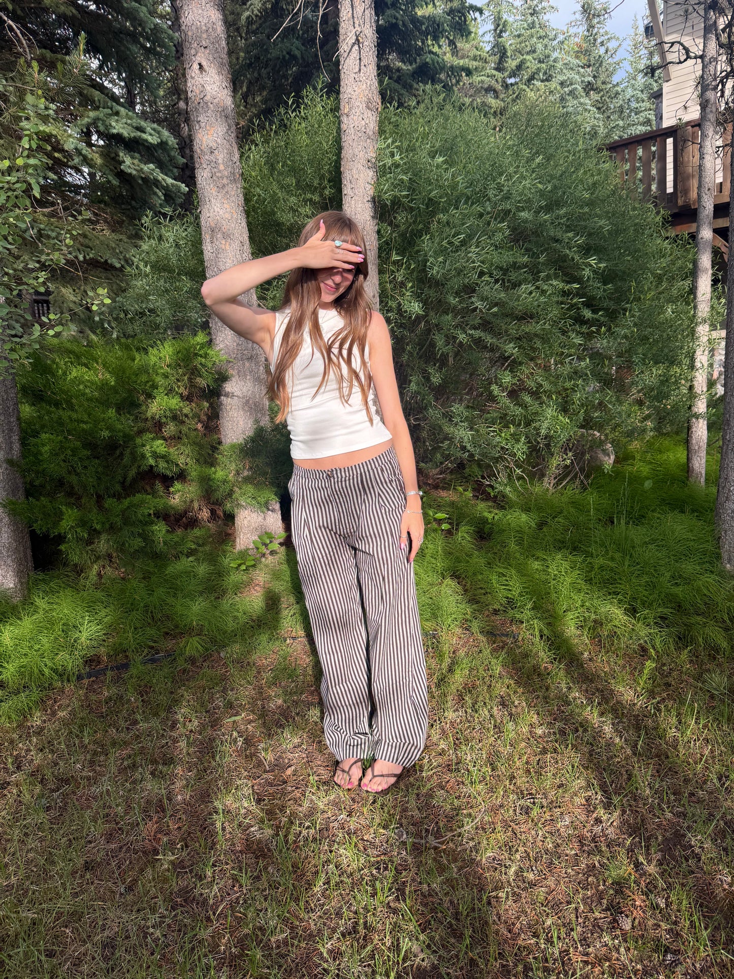 Chocolate Striped Trousers