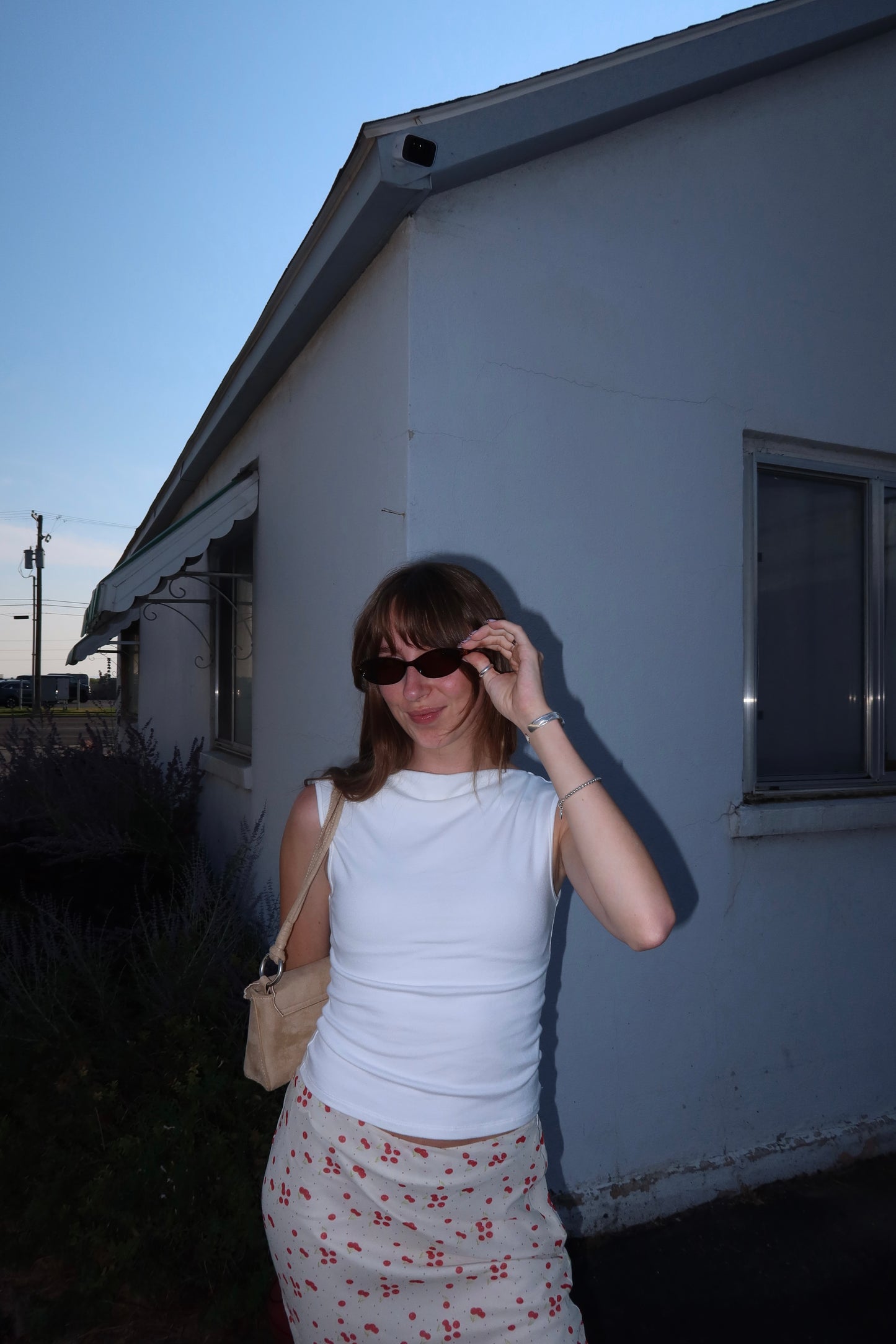 Saint Tropez Cowl Neck Open Back Tank