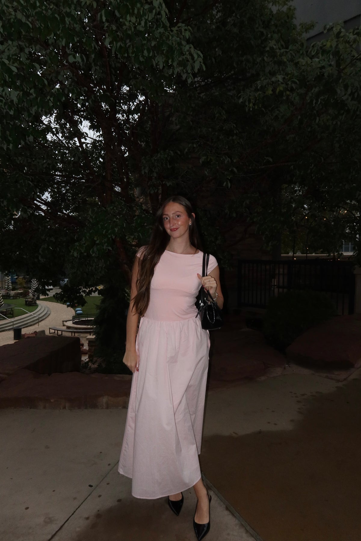 Emerson Pink Drop Waist Dress