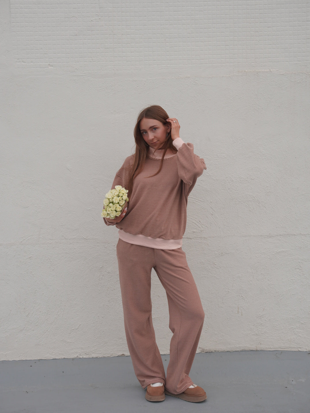 Mabel Striped Mock Neck Set