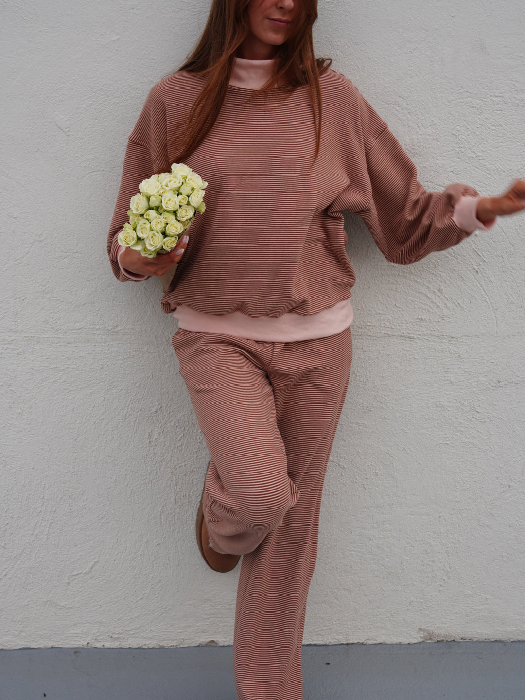 Mabel Striped Mock Neck Set