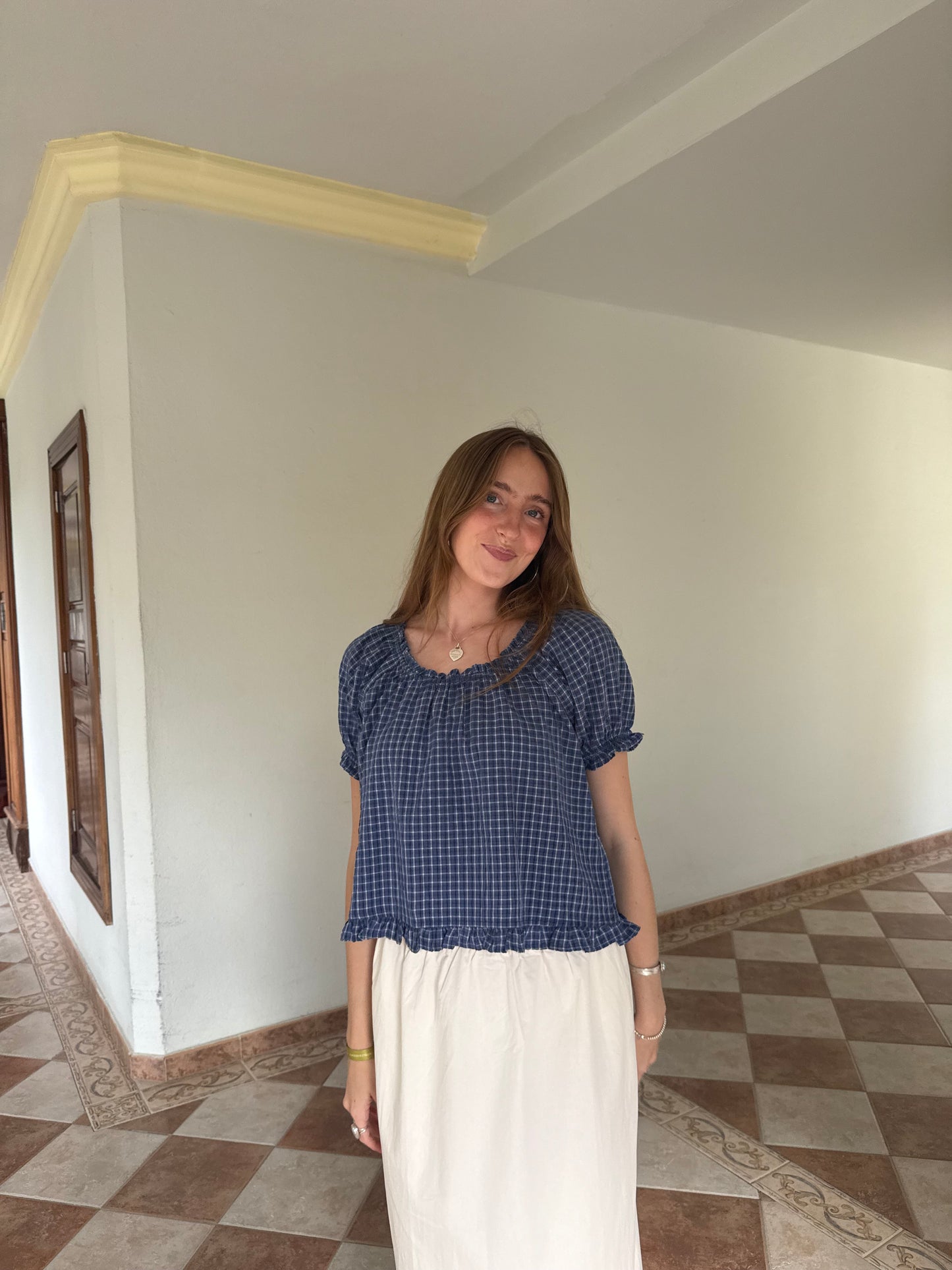 Capri Plaid Top