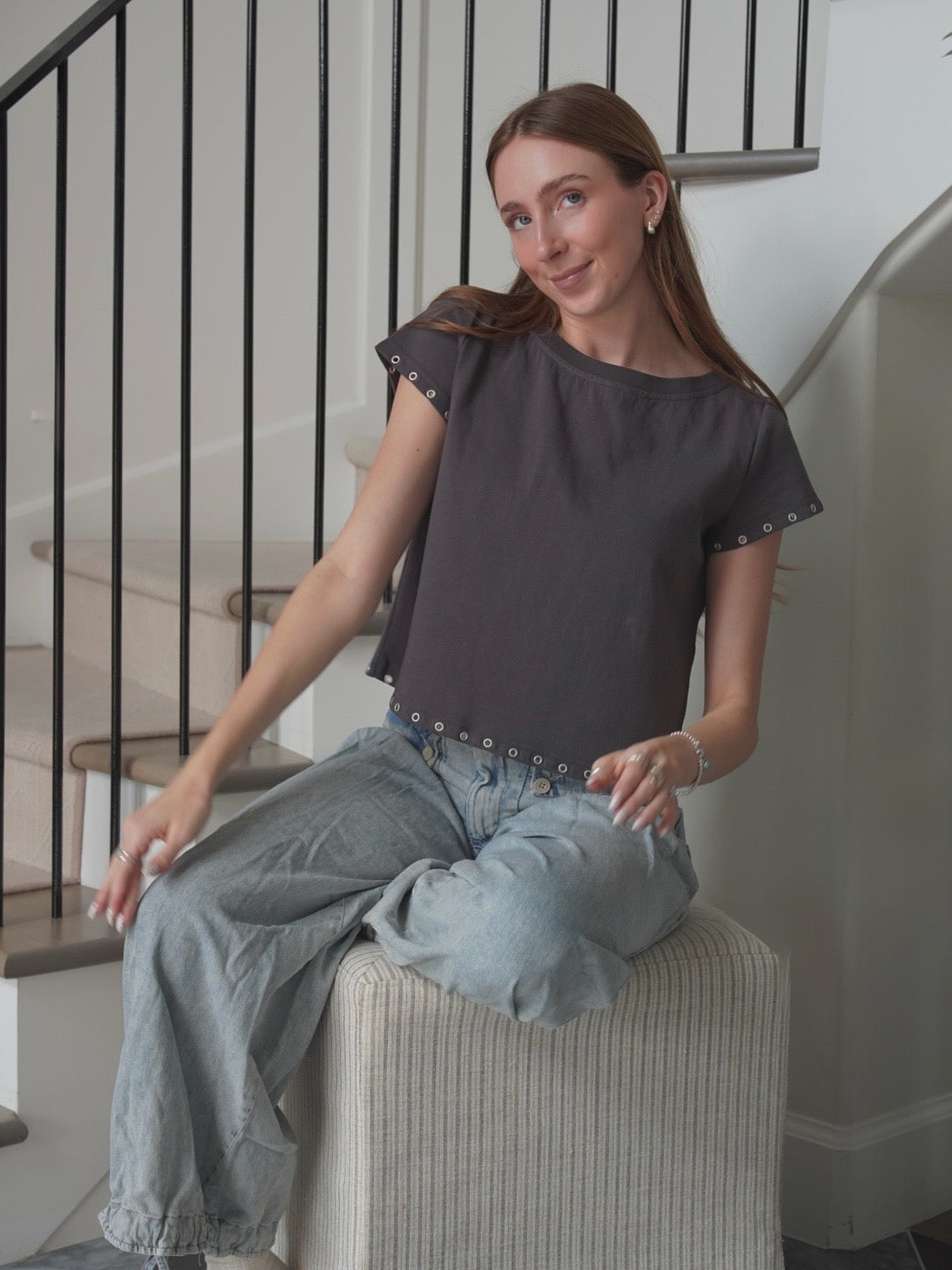 Rikki Grommet Top // Charcoal