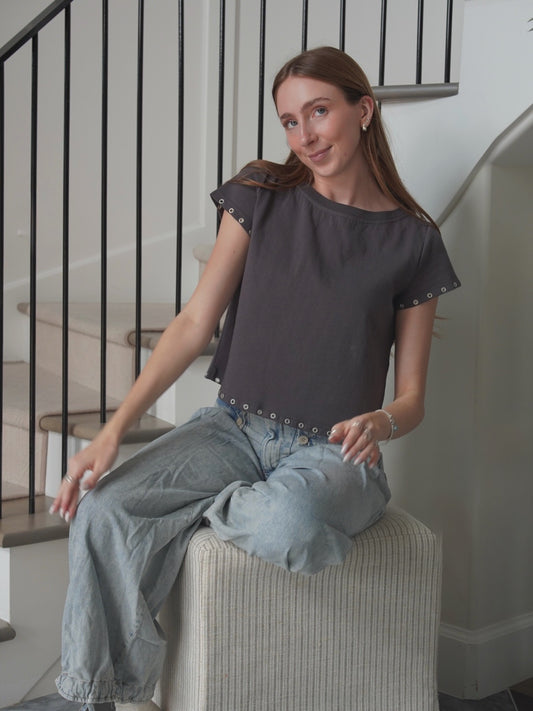 Rikki Grommet Top // Charcoal