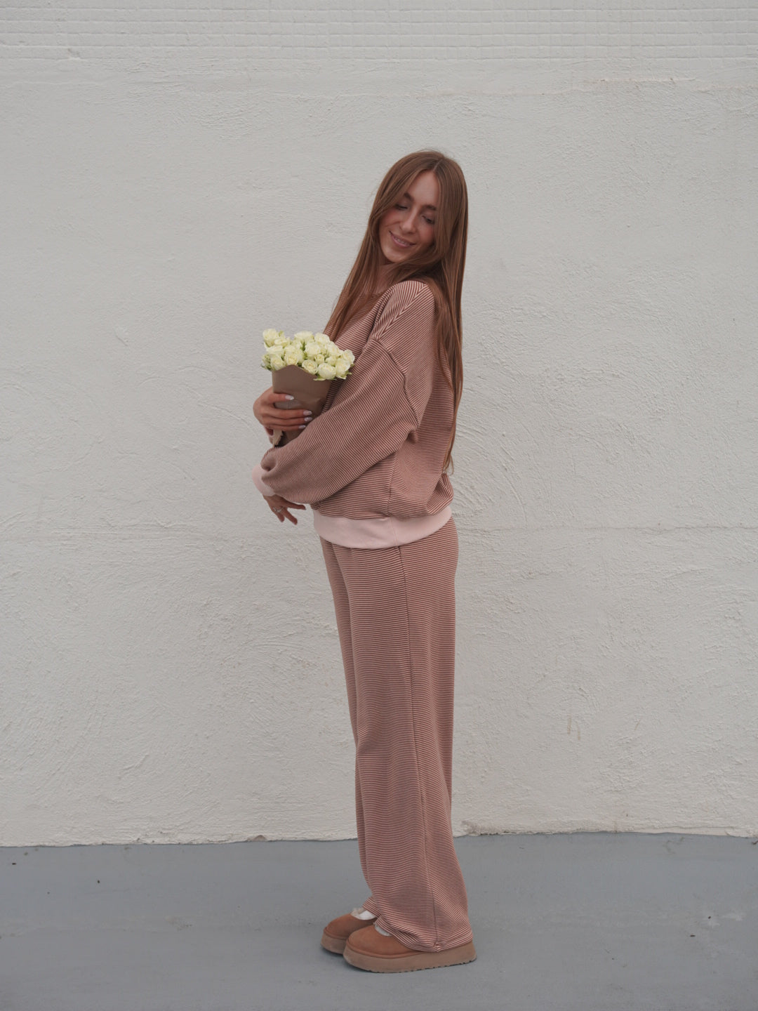 Mabel Striped Mock Neck Set