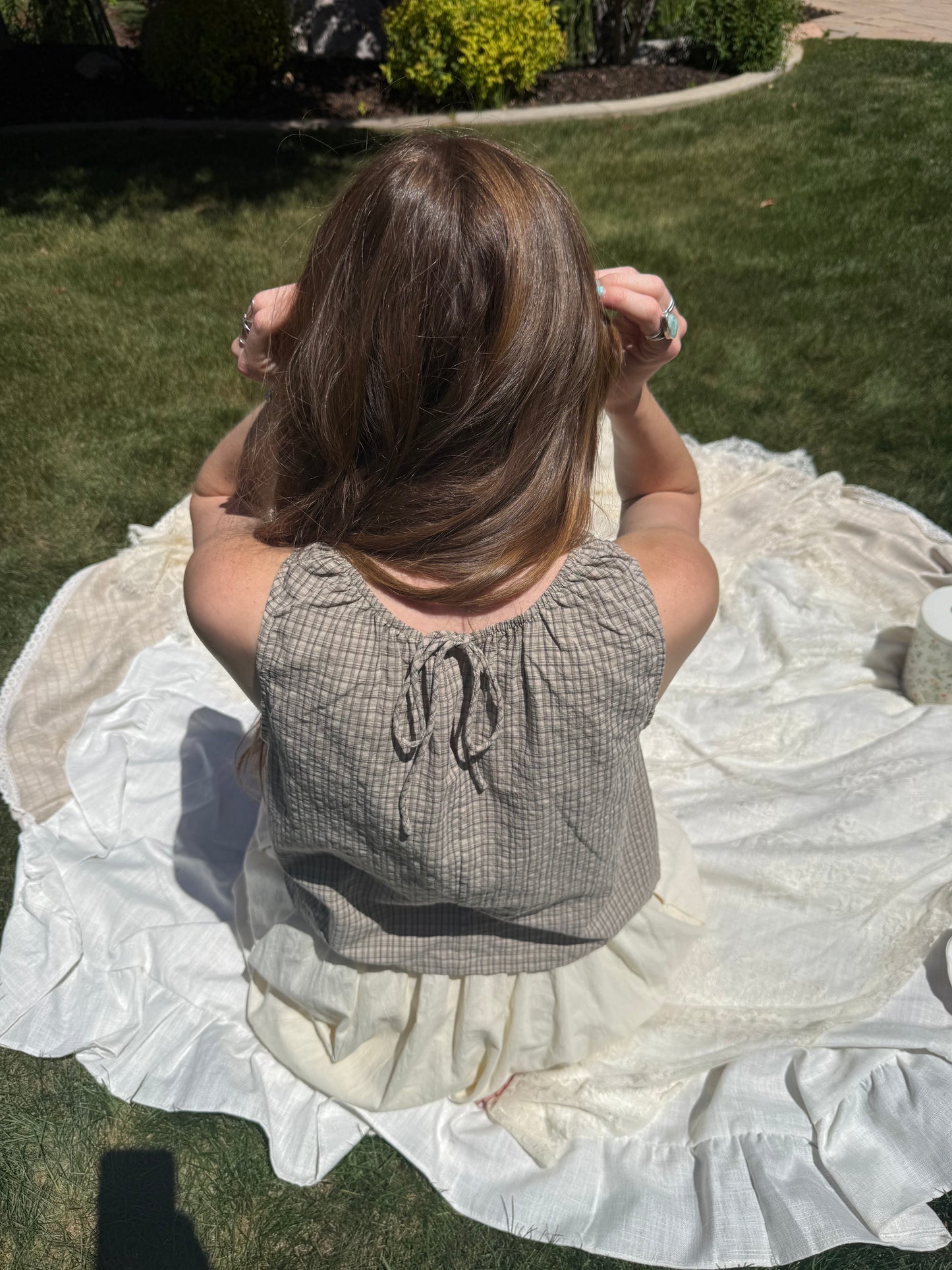 Brown Sugar Plaid Tank