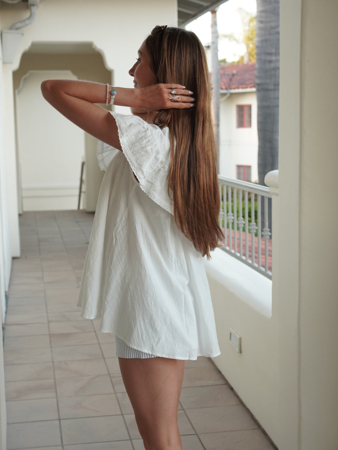 Santorini Ruffle Top