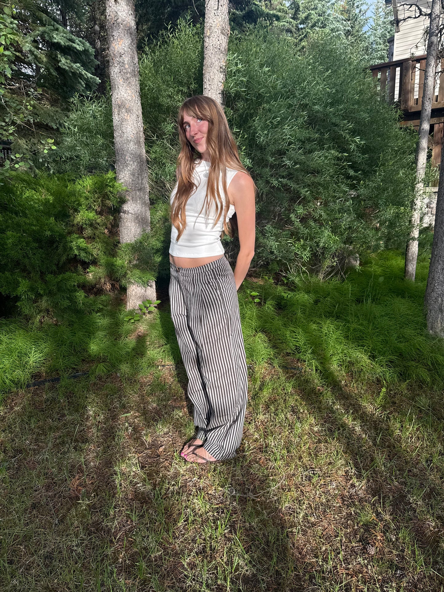 Chocolate Striped Trousers