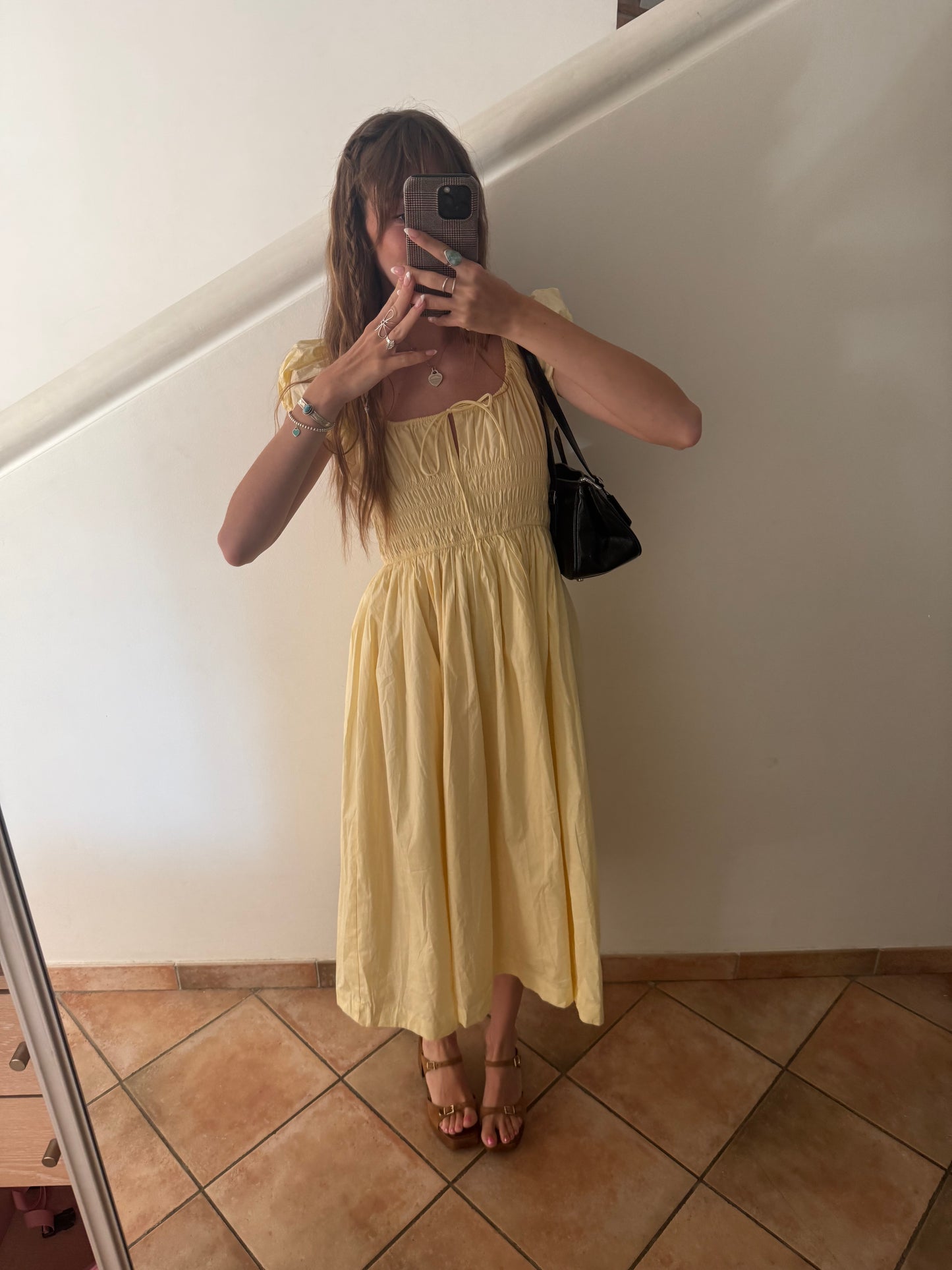 Goldie Butter Yellow Midi Dress