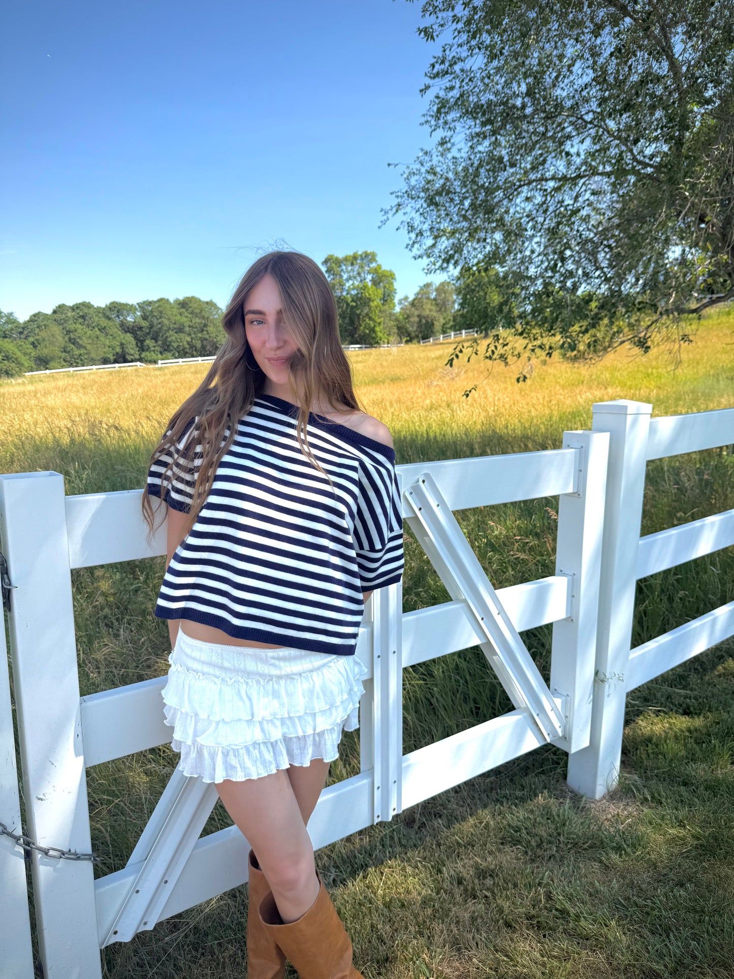 Striped Coastal Sweater Top