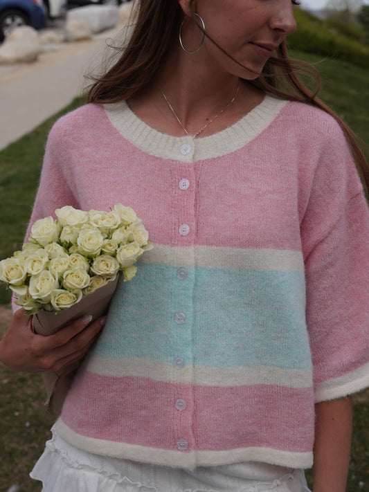 Cotton Candy Striped Cardigan