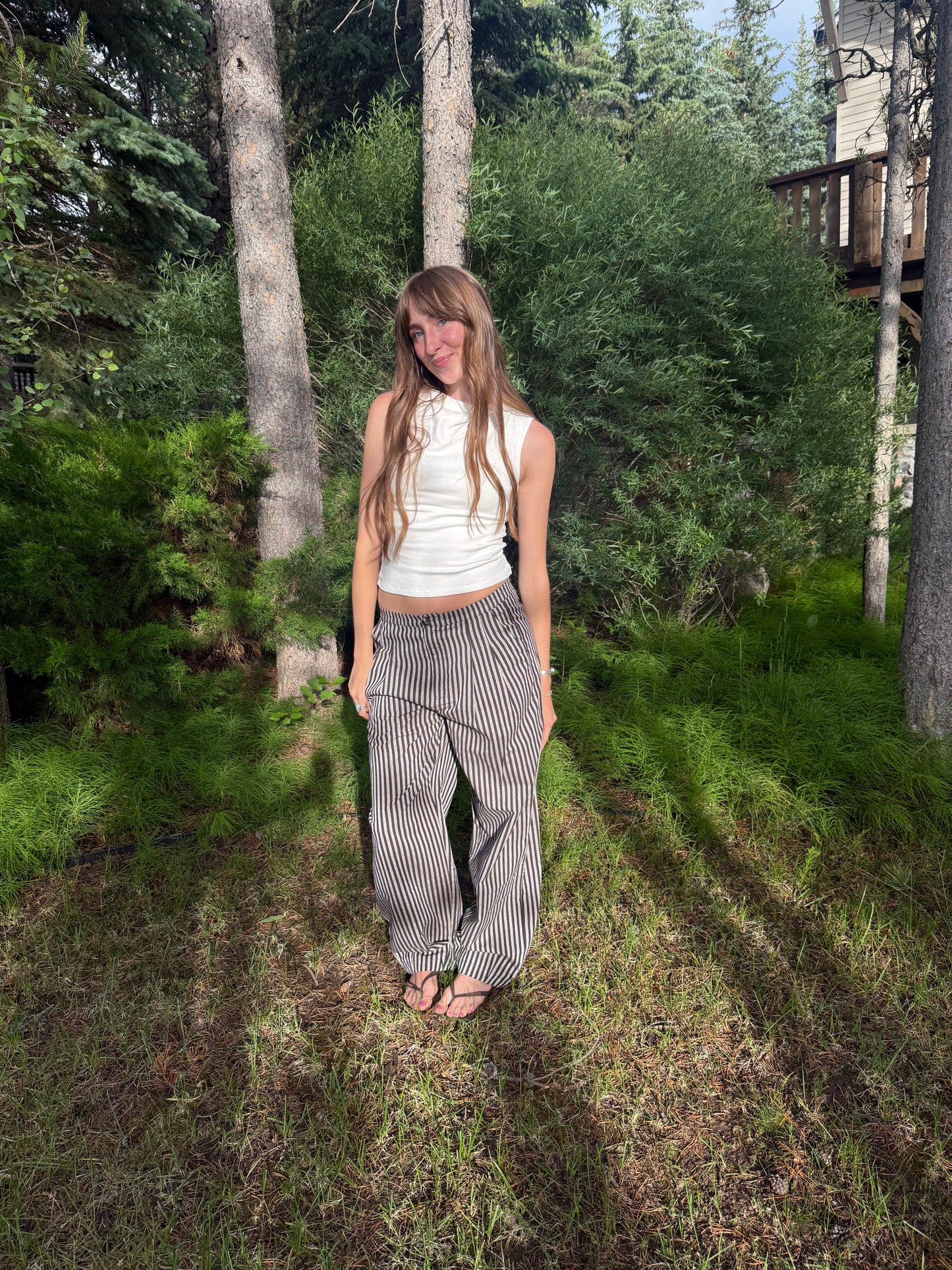 Chocolate Striped Trousers