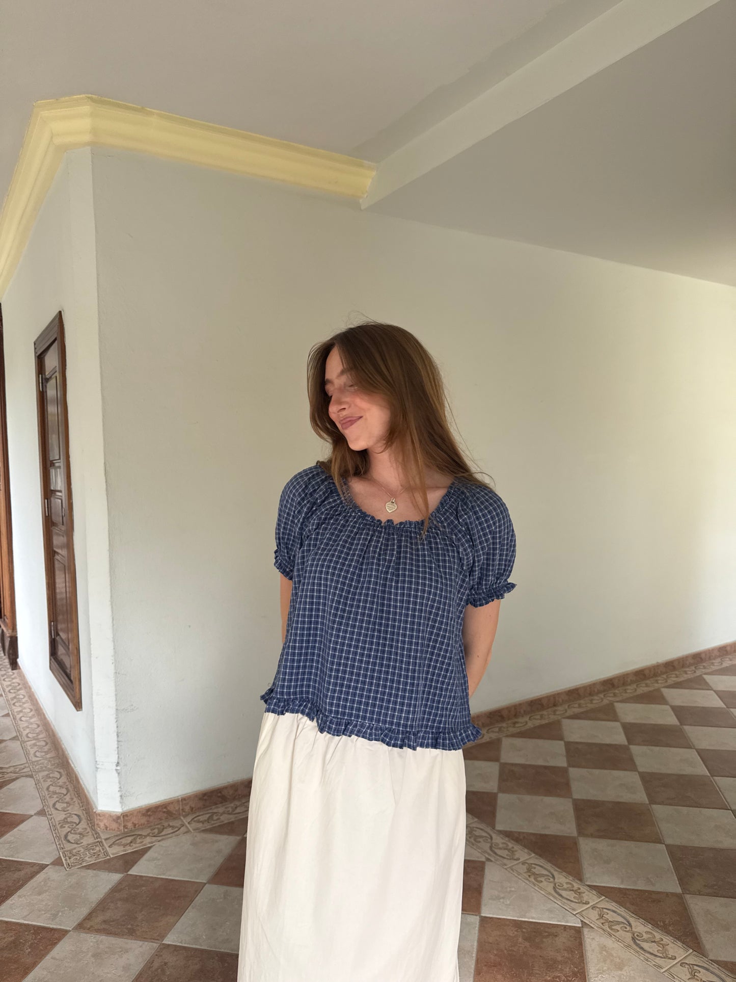 Capri Plaid Top