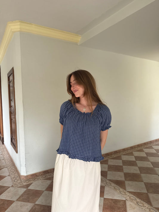 Capri Plaid Top