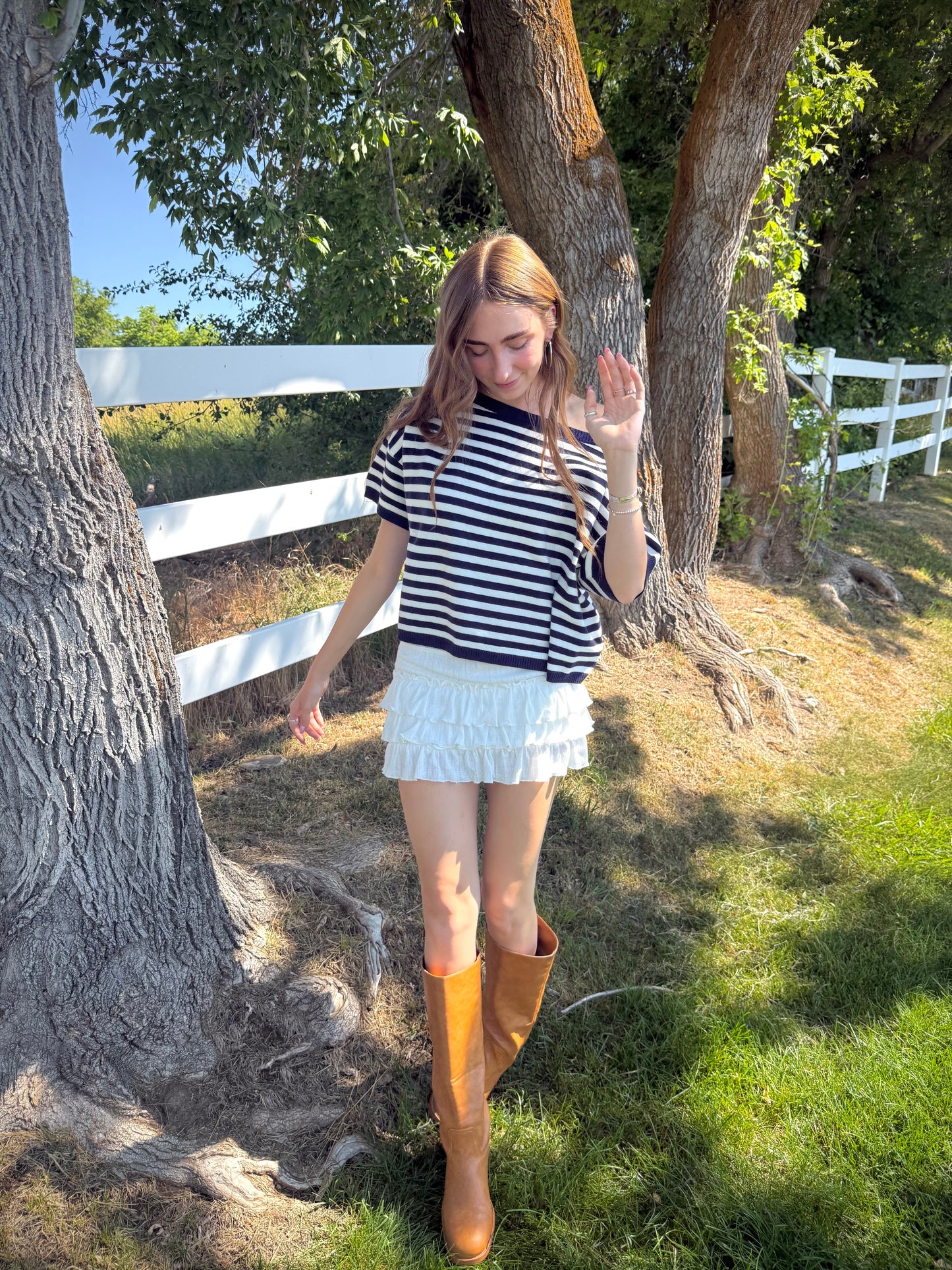 Striped Coastal Sweater Top