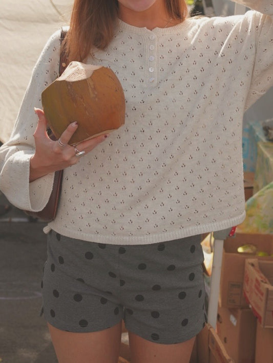 Coco-Dot Shorts in Grey