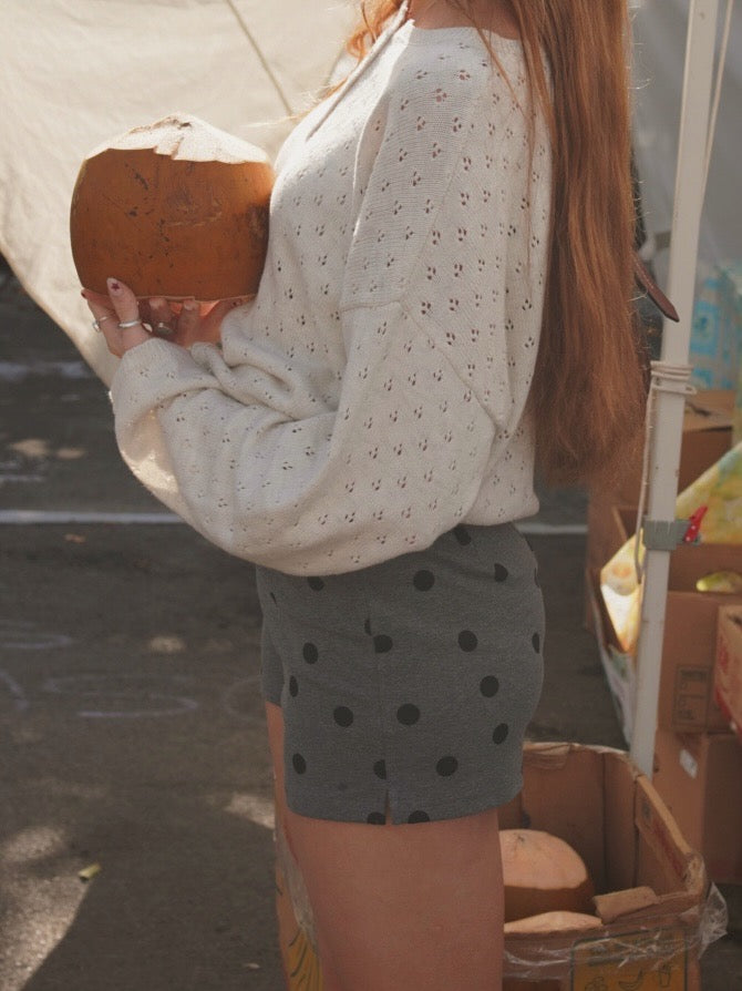 Coco-Dot Shorts // Grey