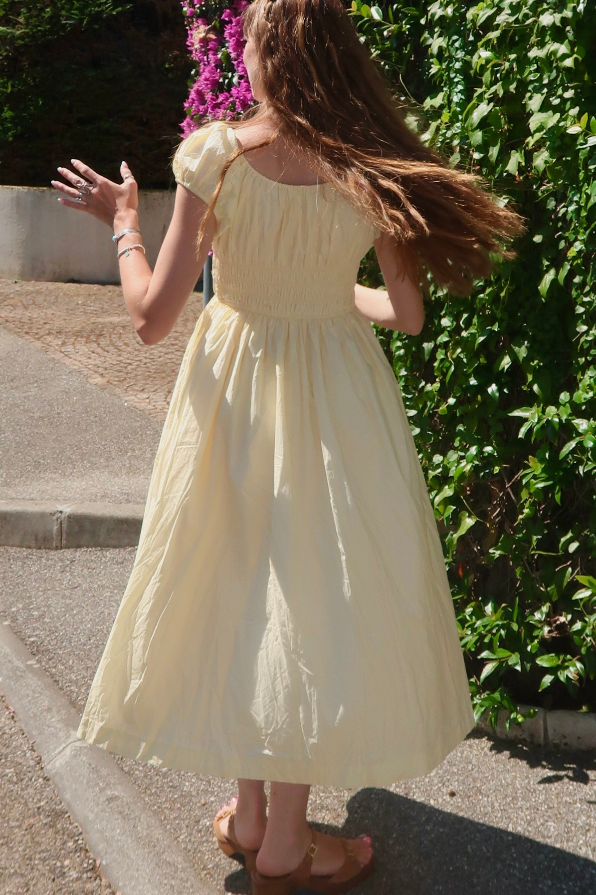 Goldie Butter Yellow Midi Dress